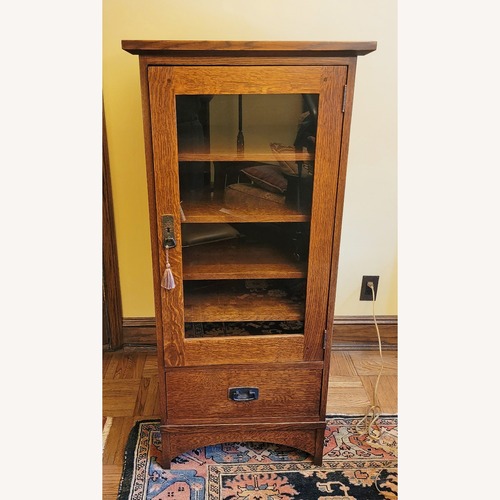 Used Stickley / Arts & Crafts Oak Media Cabiet for sale on AptDeco