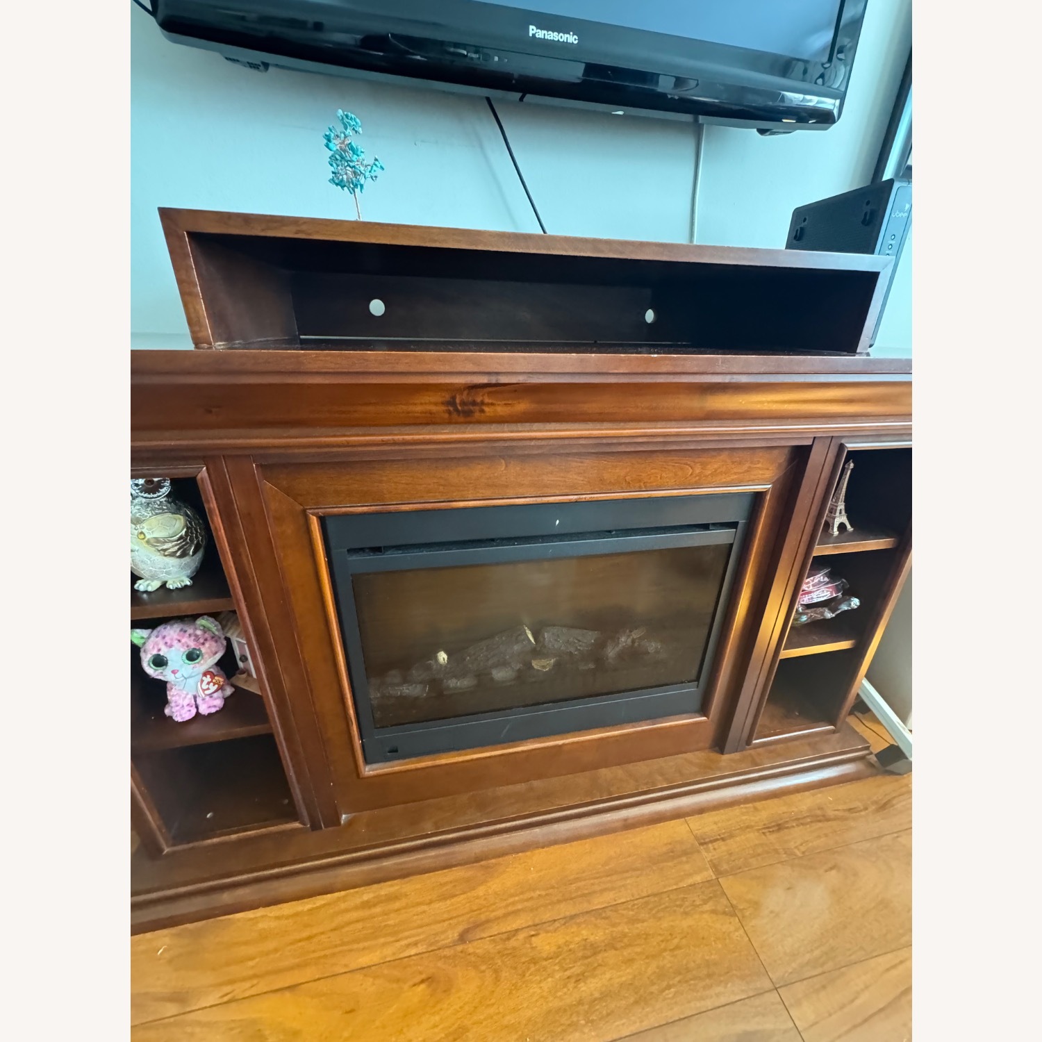 Electric Fireplace Cherry Wood Finish  - image-4