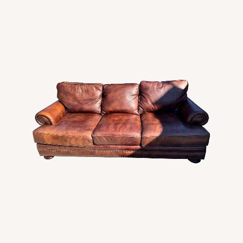 Used Bernhartd Leather Sofa for sale on AptDeco