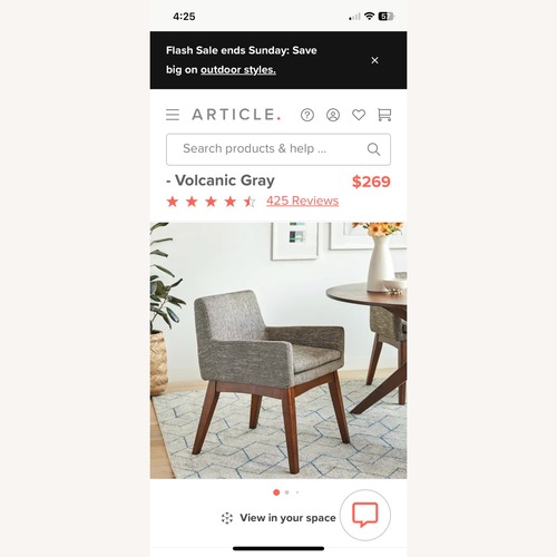 Used Article Mid Century Modern Dining Armchair Set for sale on AptDeco