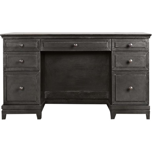 Used RH Annecy Gray/Green Metal Desk for sale on AptDeco