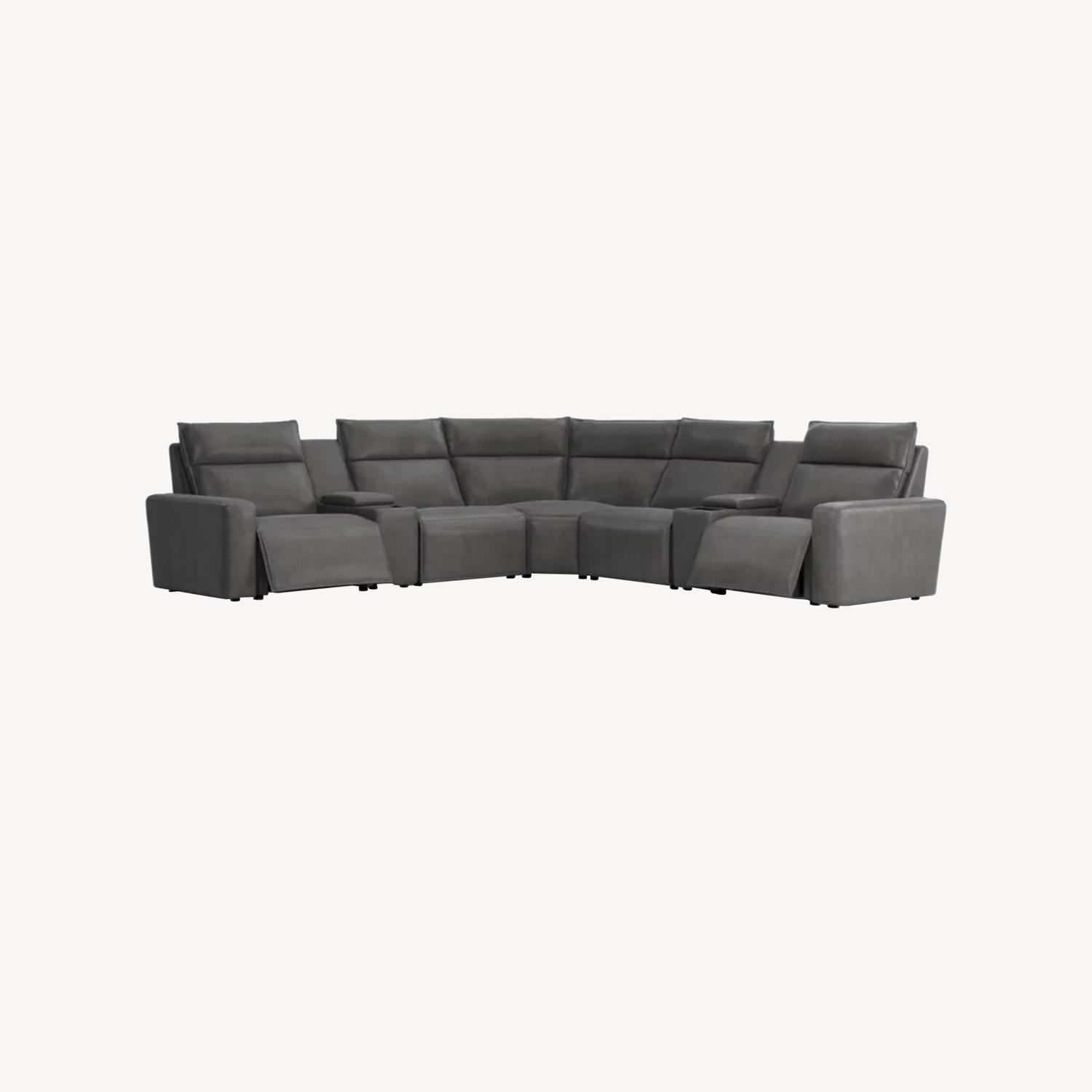 Charcoal 7 Pc Dual Power Reclining Modular - image-0
