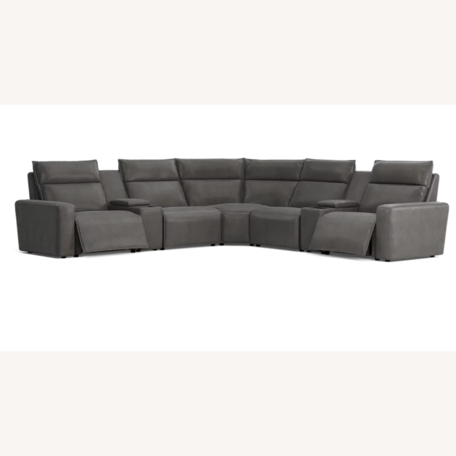 Charcoal 7 Pc Dual Power Reclining Modular - image-12