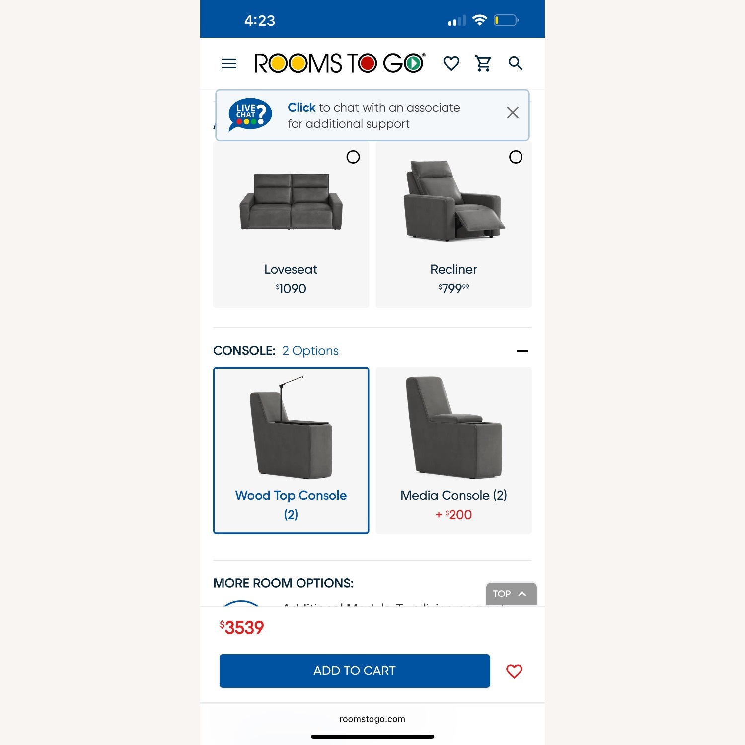 Charcoal 7 Pc Dual Power Reclining Modular - image-10