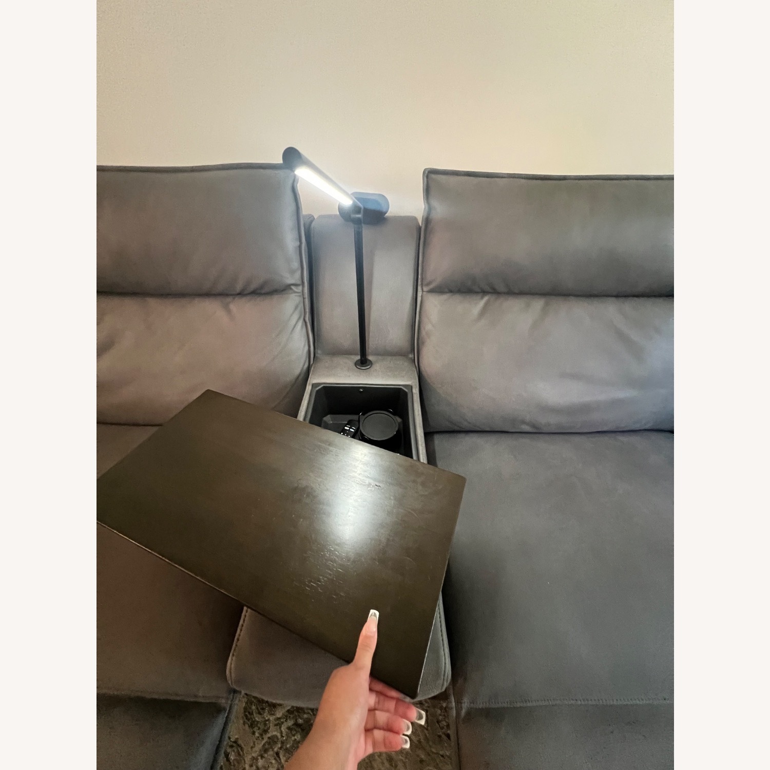 Charcoal 7 Pc Dual Power Reclining Modular - image-4