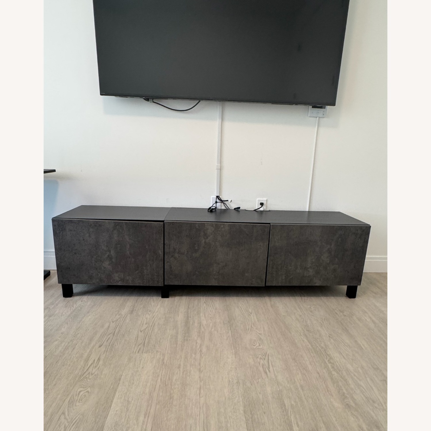 Modern Dark Gray Media Console / Sideboard - image-3