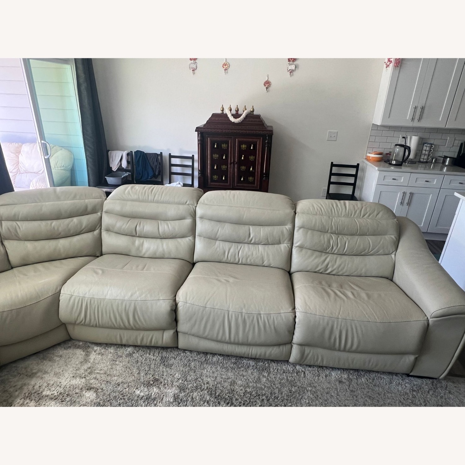 Ashley Furniture Leather Recliner Sofa - image-9