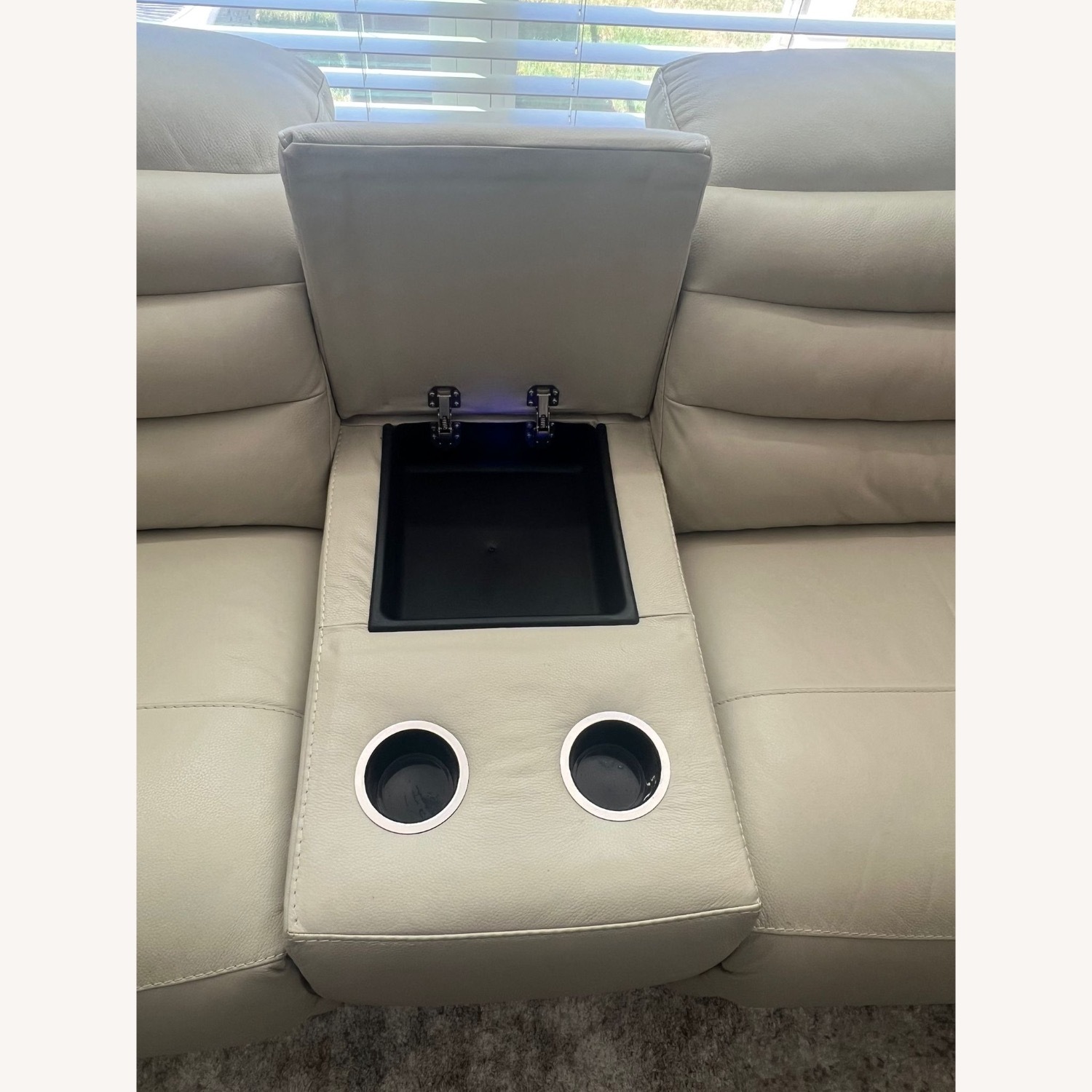 Ashley Furniture Leather Recliner Sofa - image-5