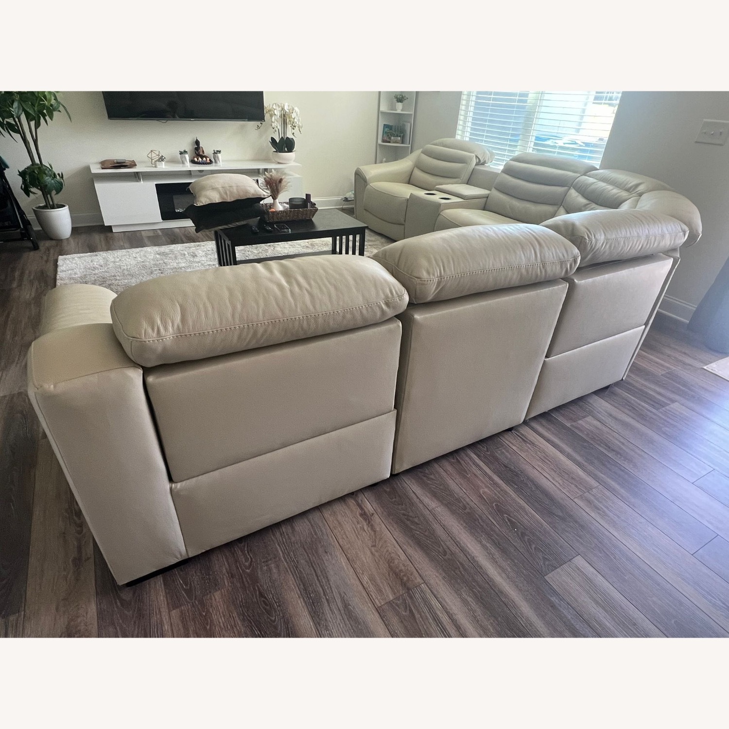 Ashley Furniture Leather Recliner Sofa - image-3