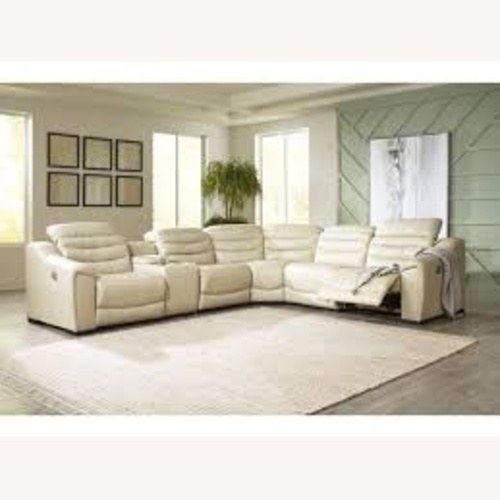 Used Ashley Furniture Leather Recliner Sofa for sale on AptDeco