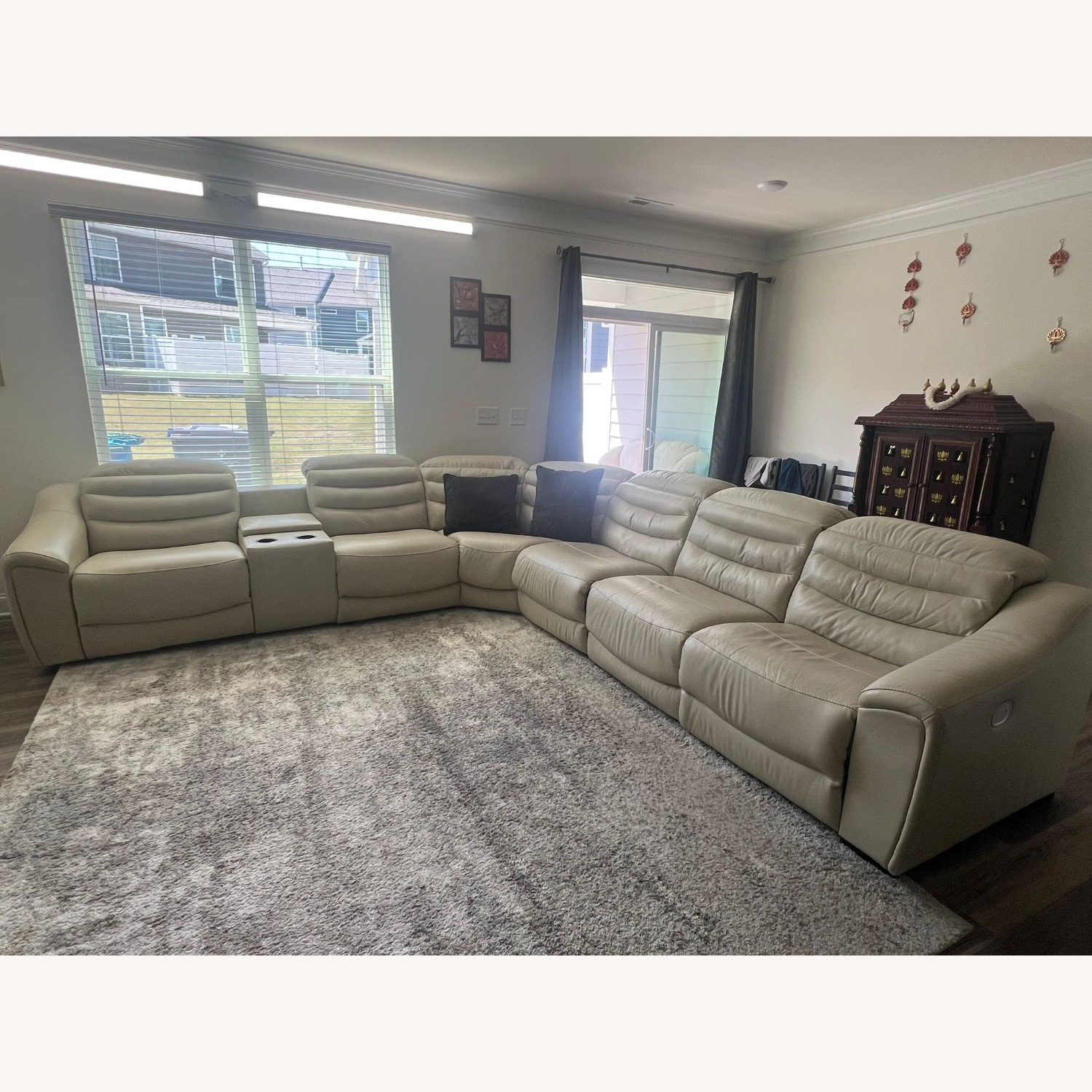 Ashley Furniture Leather Recliner Sofa - image-1