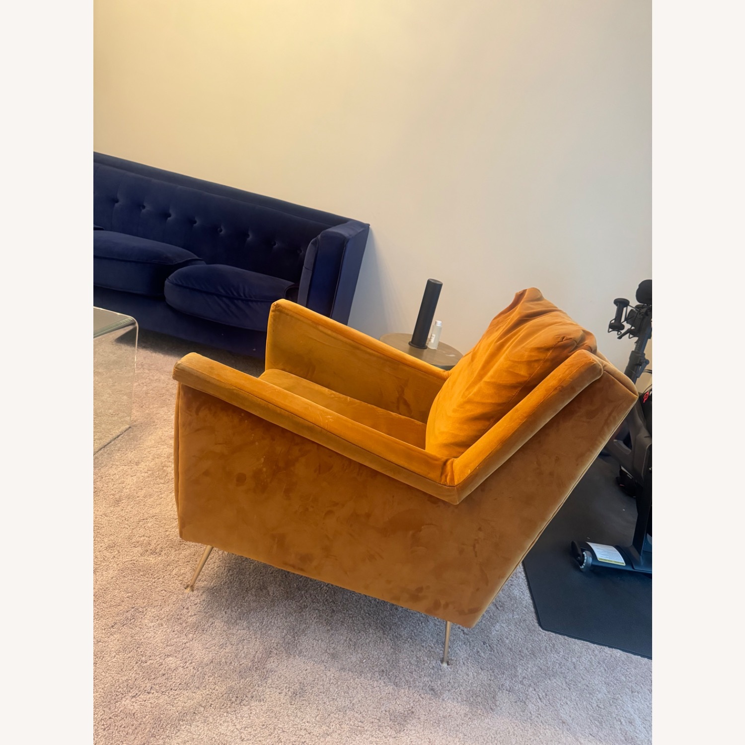 West Elm Carlo Chair Astor Velvet Dark Cardamom - image-5