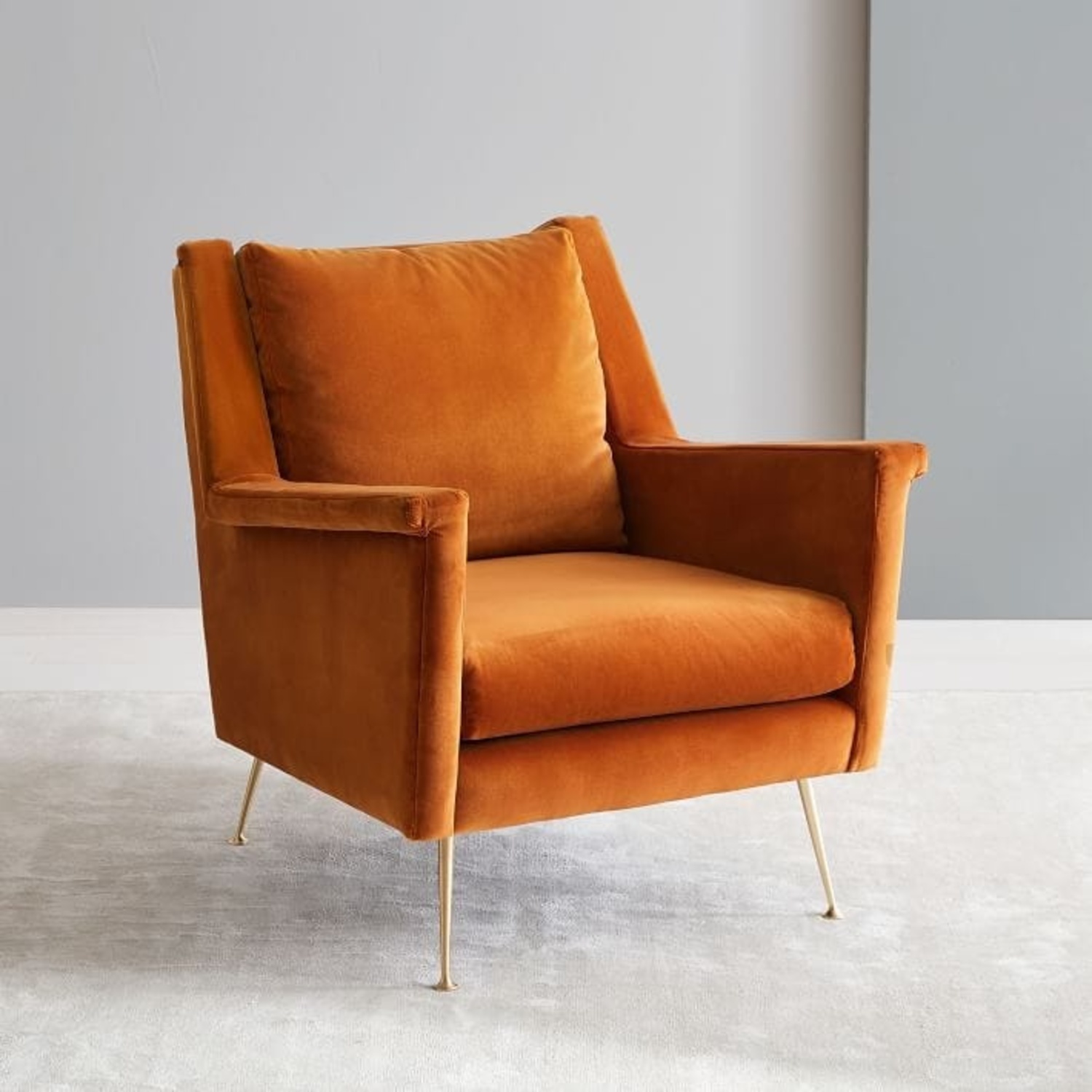West Elm Carlo Chair Astor Velvet Dark Cardamom - image-6
