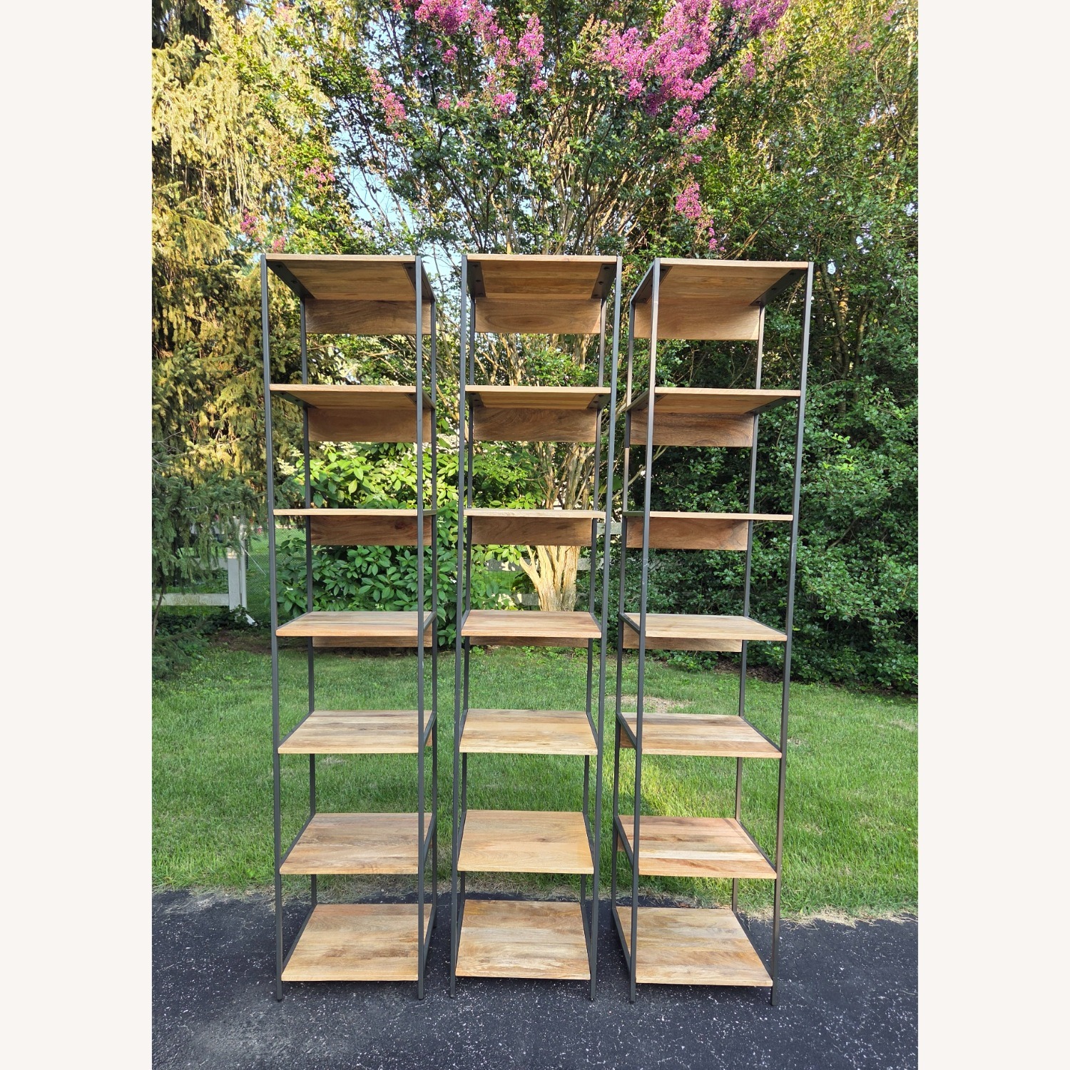 West Elm Industrial Modular Bookshelf (17"), Set of 3  - image-1