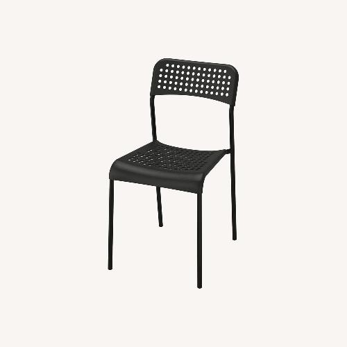 Used IKEA 6 ADDE Dining Chairs (Black) for sale on AptDeco