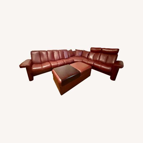 Used Maroon Reclining Sofa for sale on AptDeco