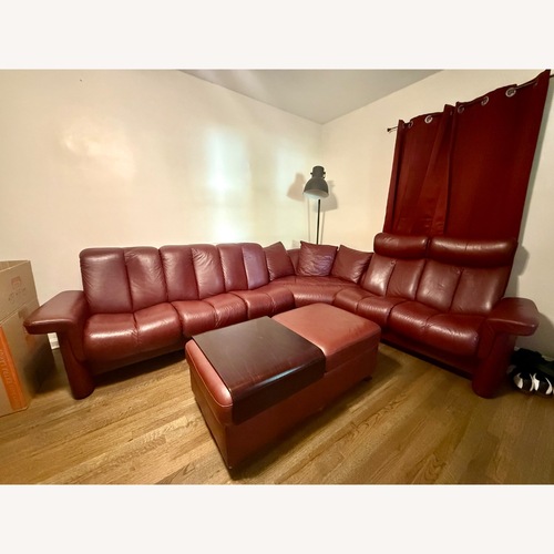 Used Maroon Reclining Sofa for sale on AptDeco