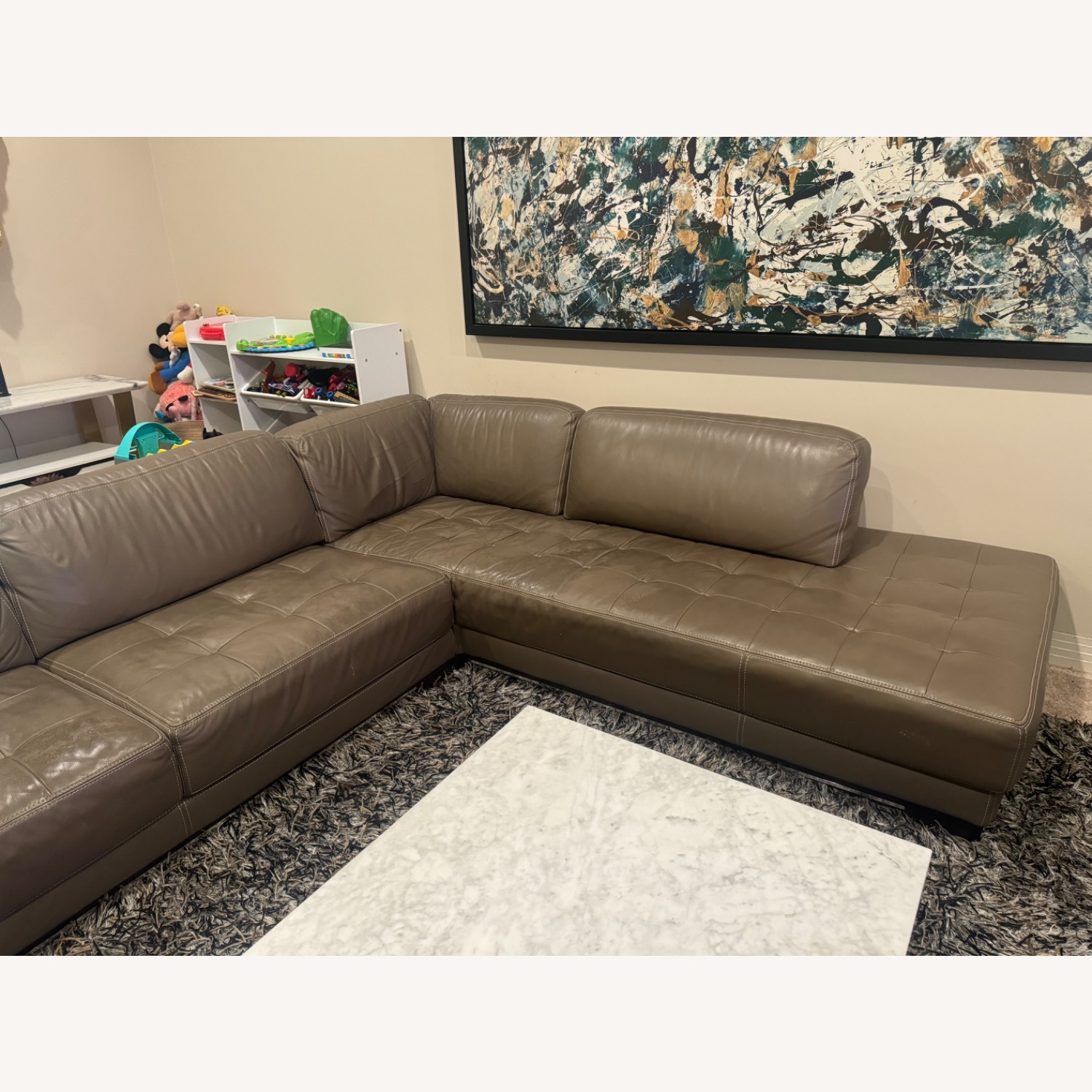 Modern Warm Grey Sectional  - image-4