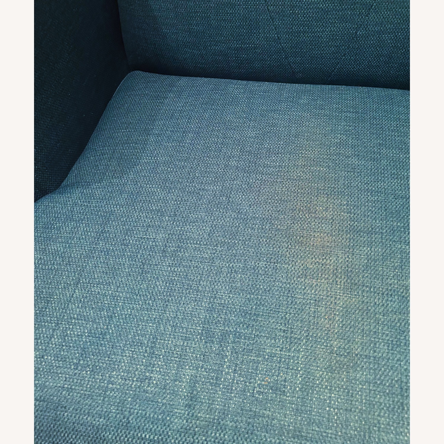 CB2 Blue Tufted 2-Seater Sofa - image-5