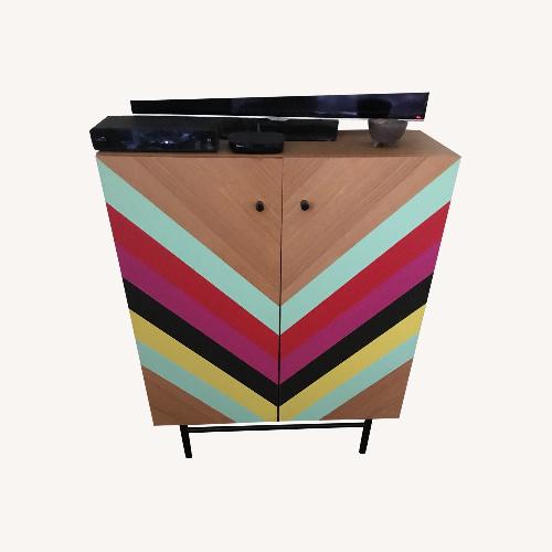 Used CB2 Stella Rainbow Chevron Sideboard  for sale on AptDeco