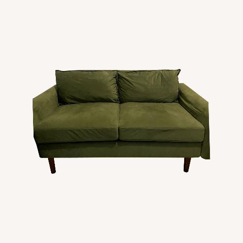 Used Everly Quinn Hessville Velvet Round Arm Sofa for sale on AptDeco