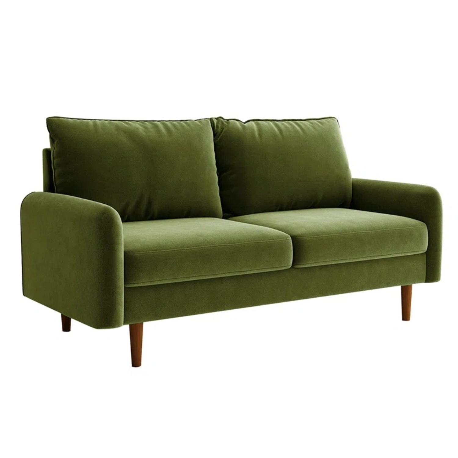 Everly Quinn Hessville Velvet Round Arm Sofa - image-4