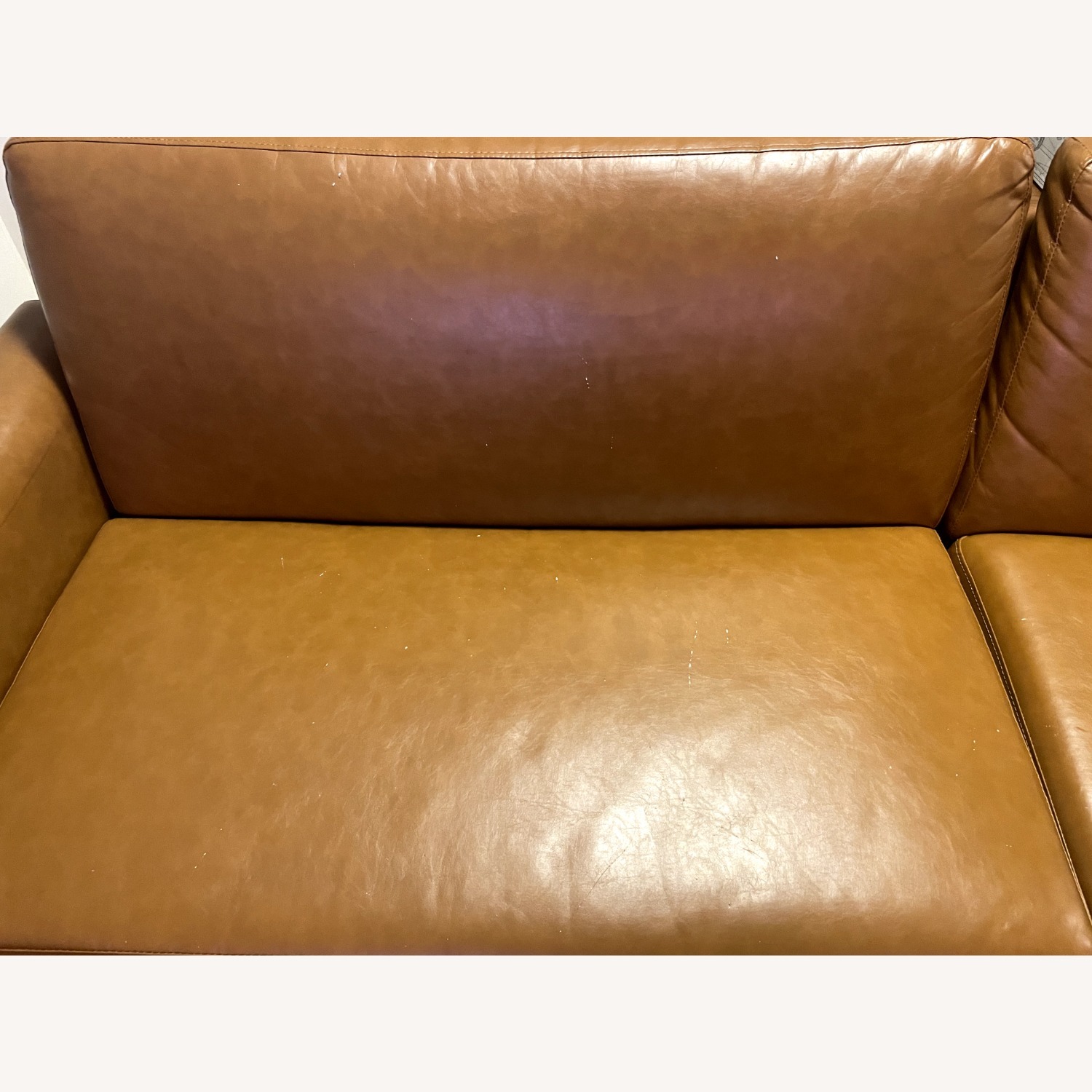 Wayfair Red Barrel Studio Camel Vegan Leather Sectional Sofa Bed w/ Storage - image-2