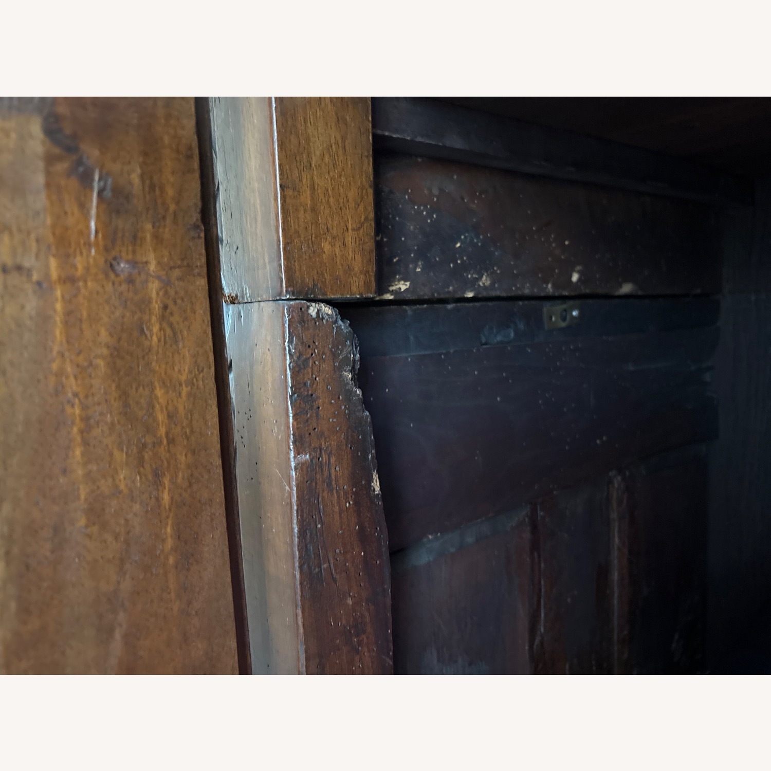 Antique French Wood Armoire - image-12
