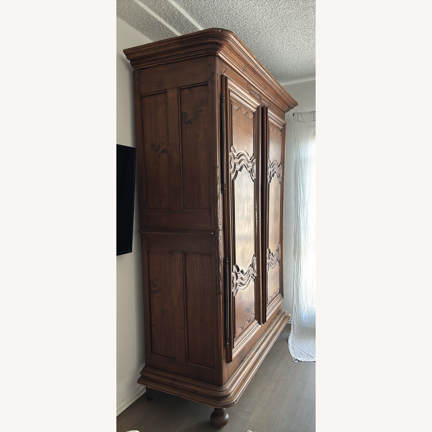 Antique French Wood Armoire - image-3