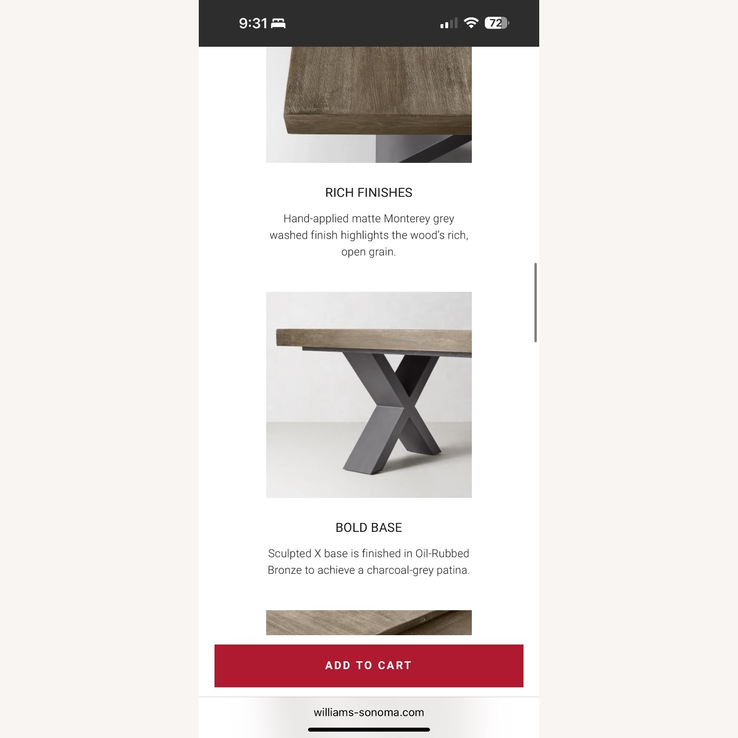 Williams Sonoma Navarro Dining Table - image-20