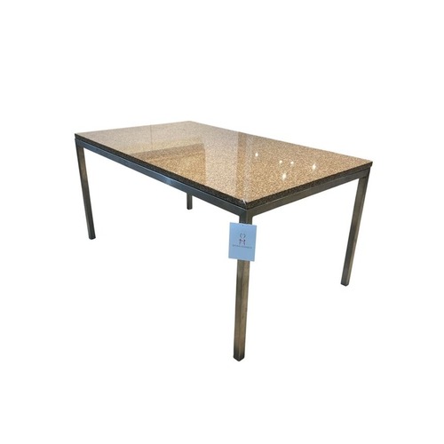 Used Room & Board Granite Top Steel Base Parsons Table for sale on AptDeco