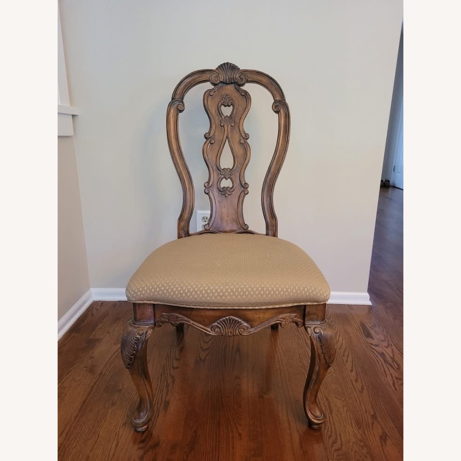 Vintage French-Style Wooden Dining Chair Set - image-1