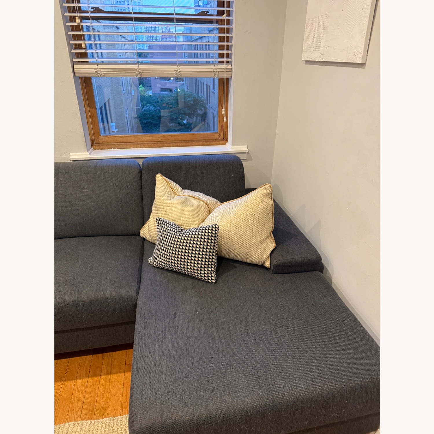 Navy Blue Sectional Couch - image-4