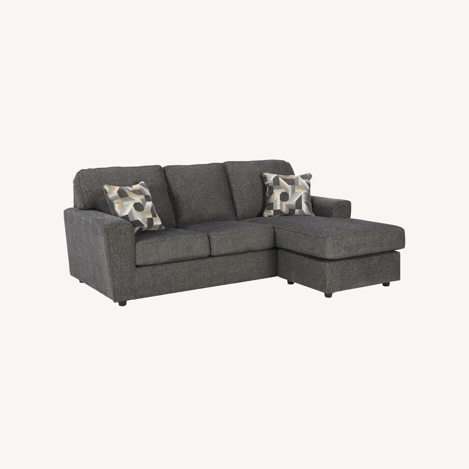 Navy Blue Sectional Couch - image-0