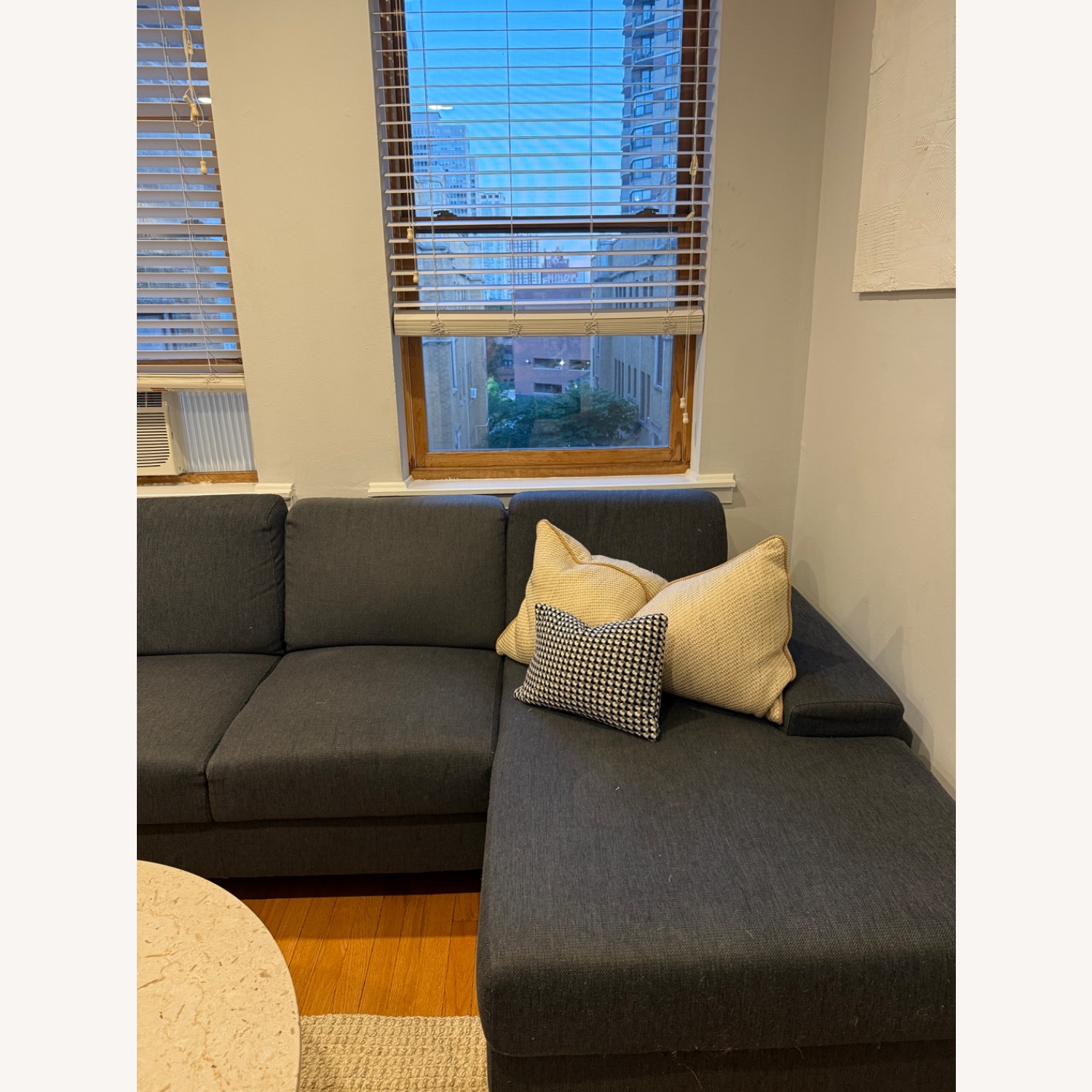 Navy Blue Sectional Couch - image-7