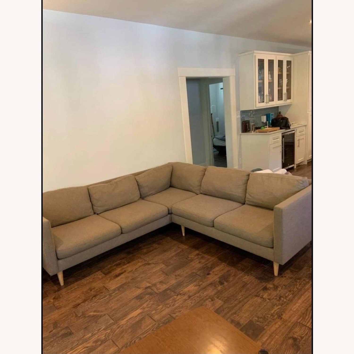 West Elm Brown 2 Piece Sectional - image-1