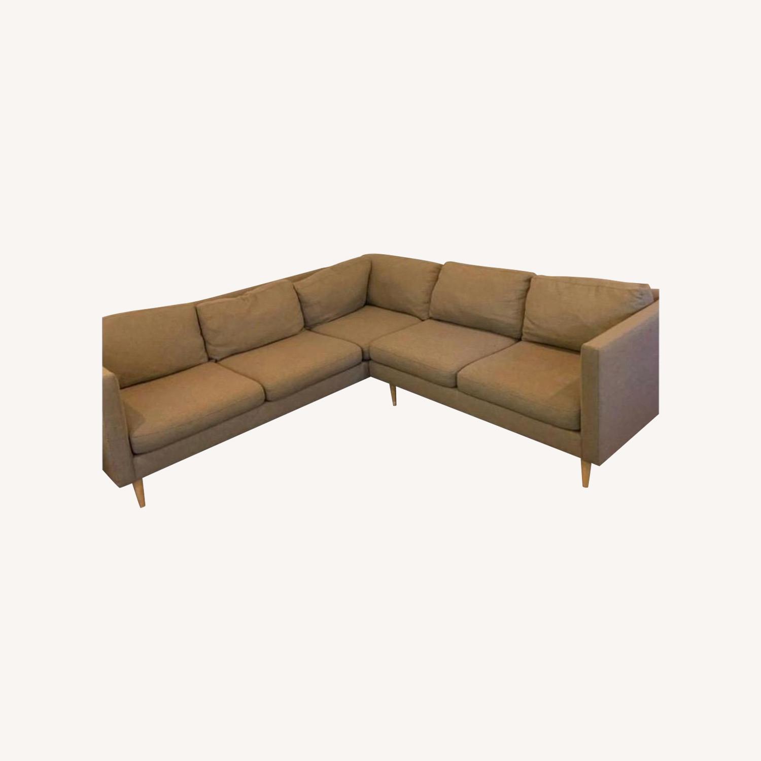 West Elm Brown 2 Piece Sectional - image-0