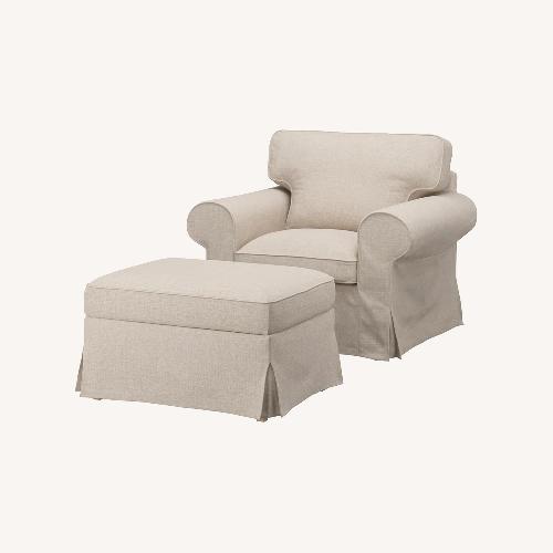 Used IKEA Uppland Chair and Ottoman for sale on AptDeco