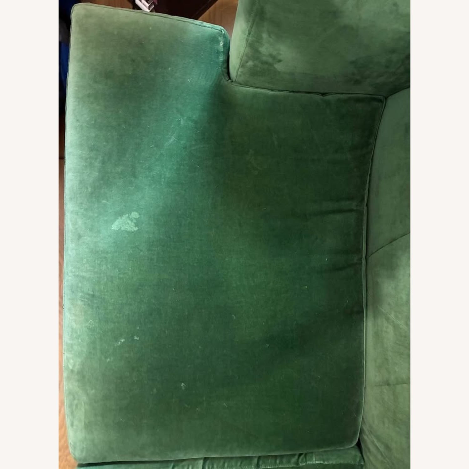 CB2 Avec Apartment Sofa in Emerald Green Velvet - image-4