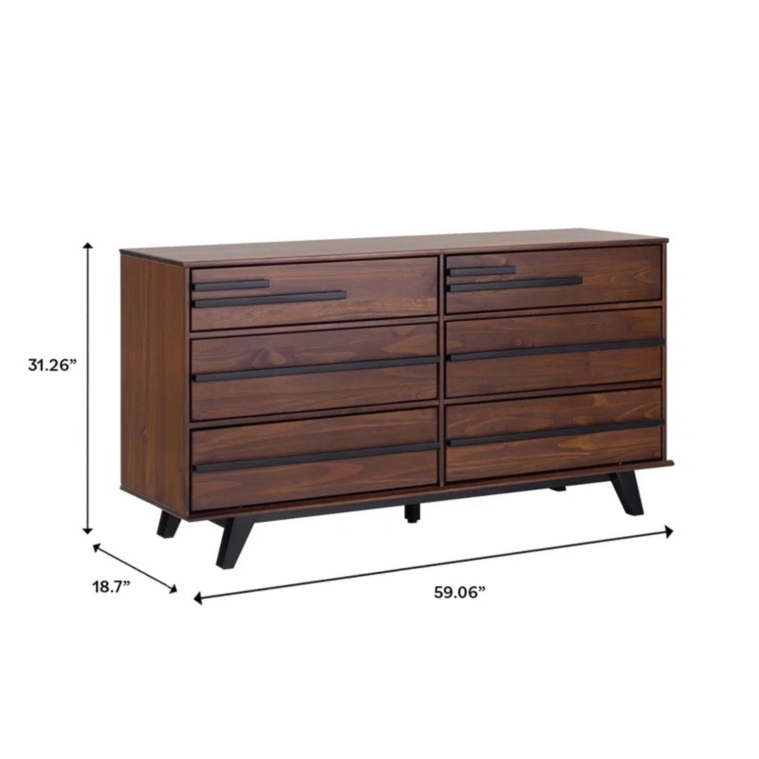 Amiliya Solid Wood Detailed 6-Drawer Dresser - image-5