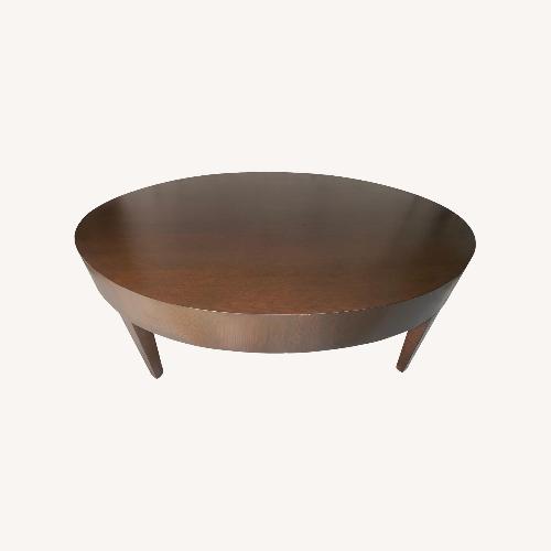 Used Oval Oak Wood Barbara Barry Coffee Table 1980s for sale on AptDeco