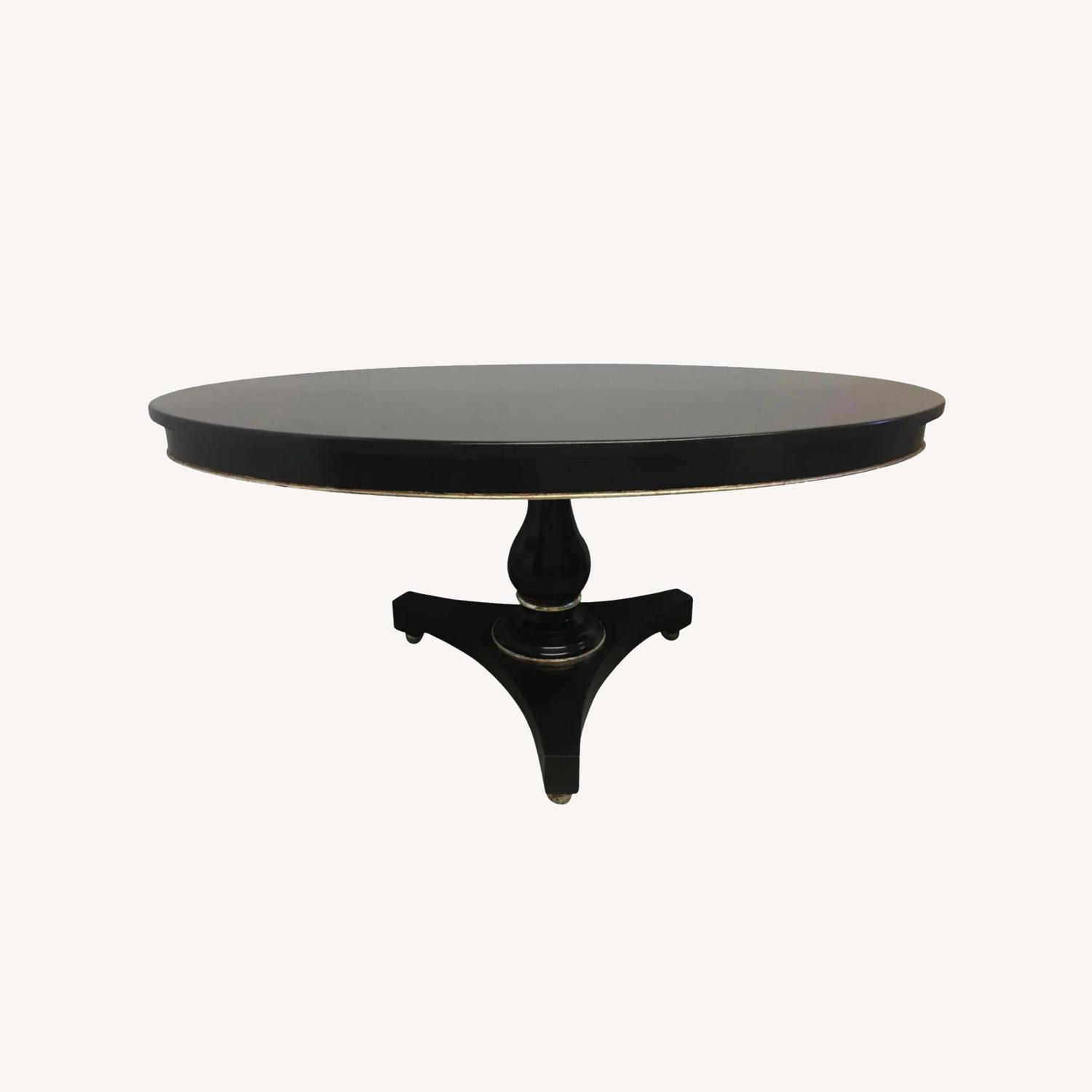 Transitional Black Elliptical Table - image-0