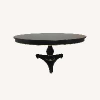 Transitional Black Elliptical Table