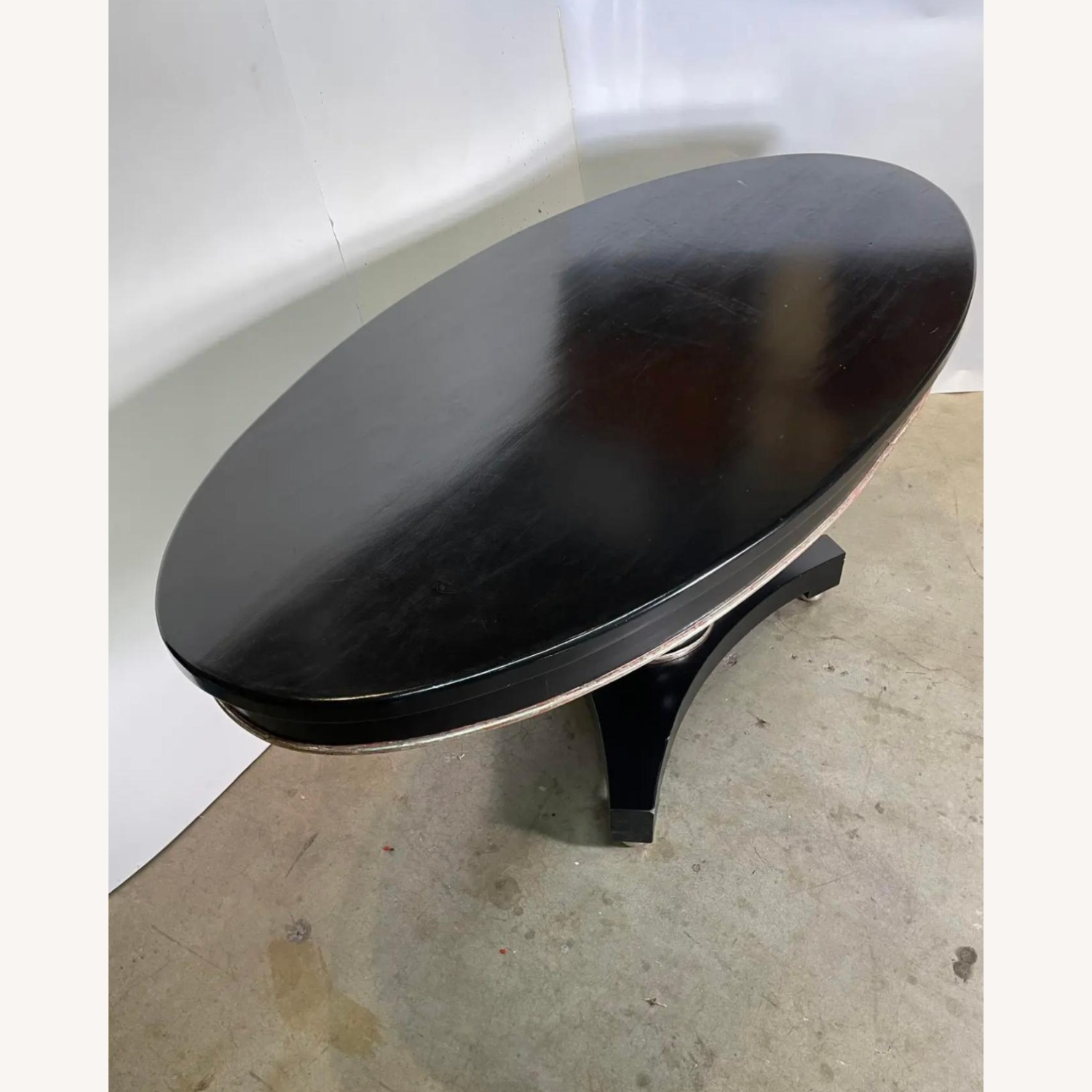 Transitional Black Elliptical Table - image-4