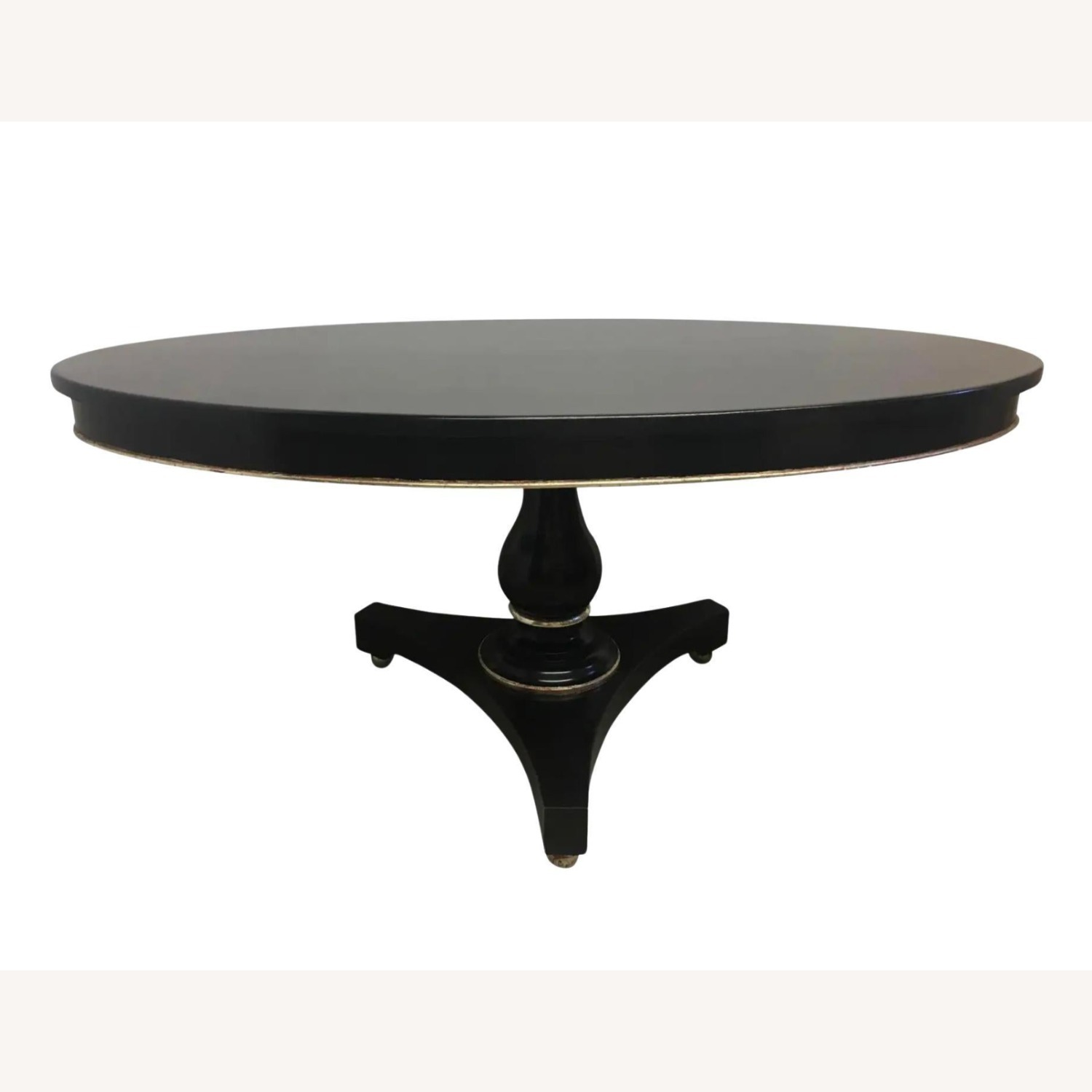 Transitional Black Elliptical Table - image-1