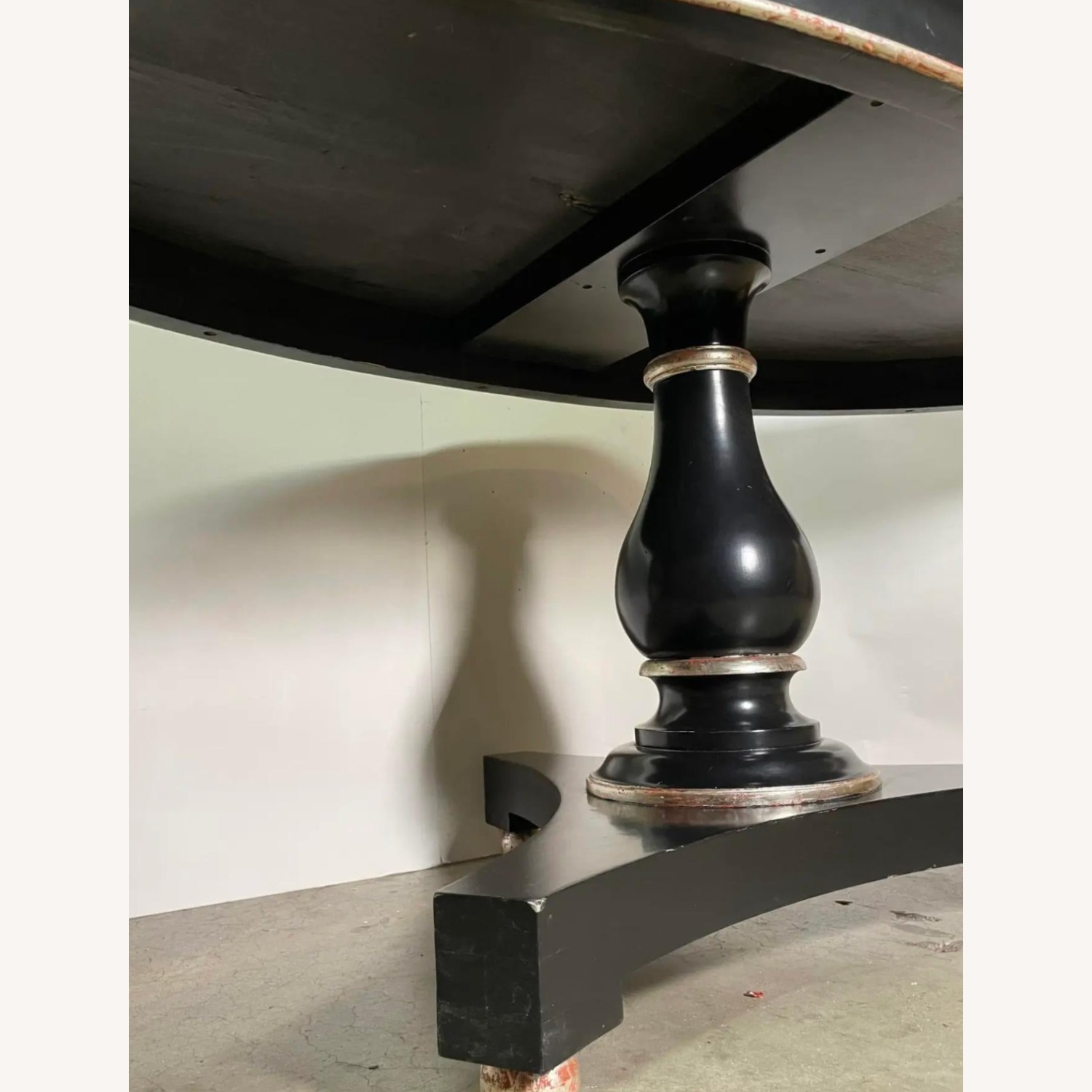 Transitional Black Elliptical Table - image-3