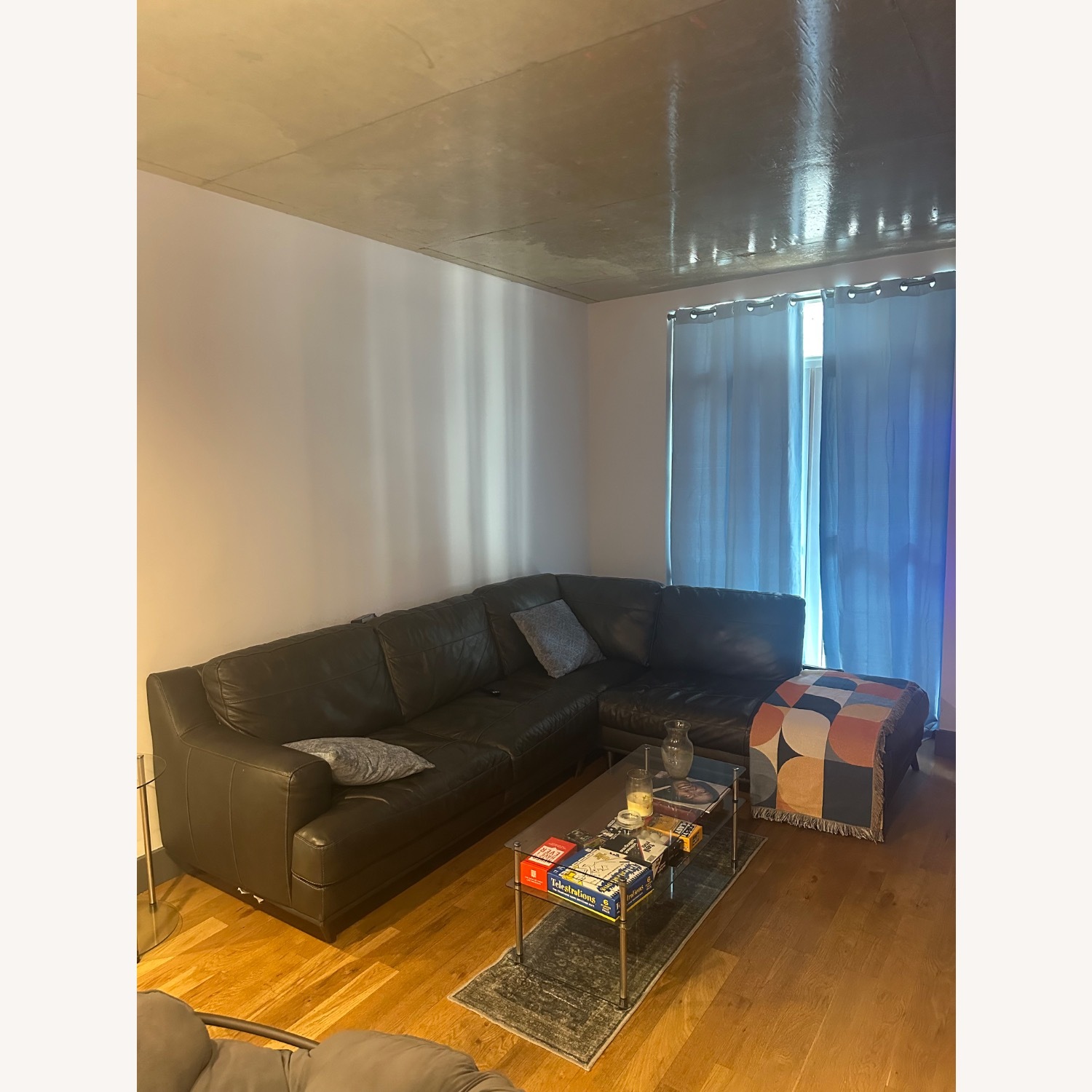 Dark Grey Sectional Couch - image-1