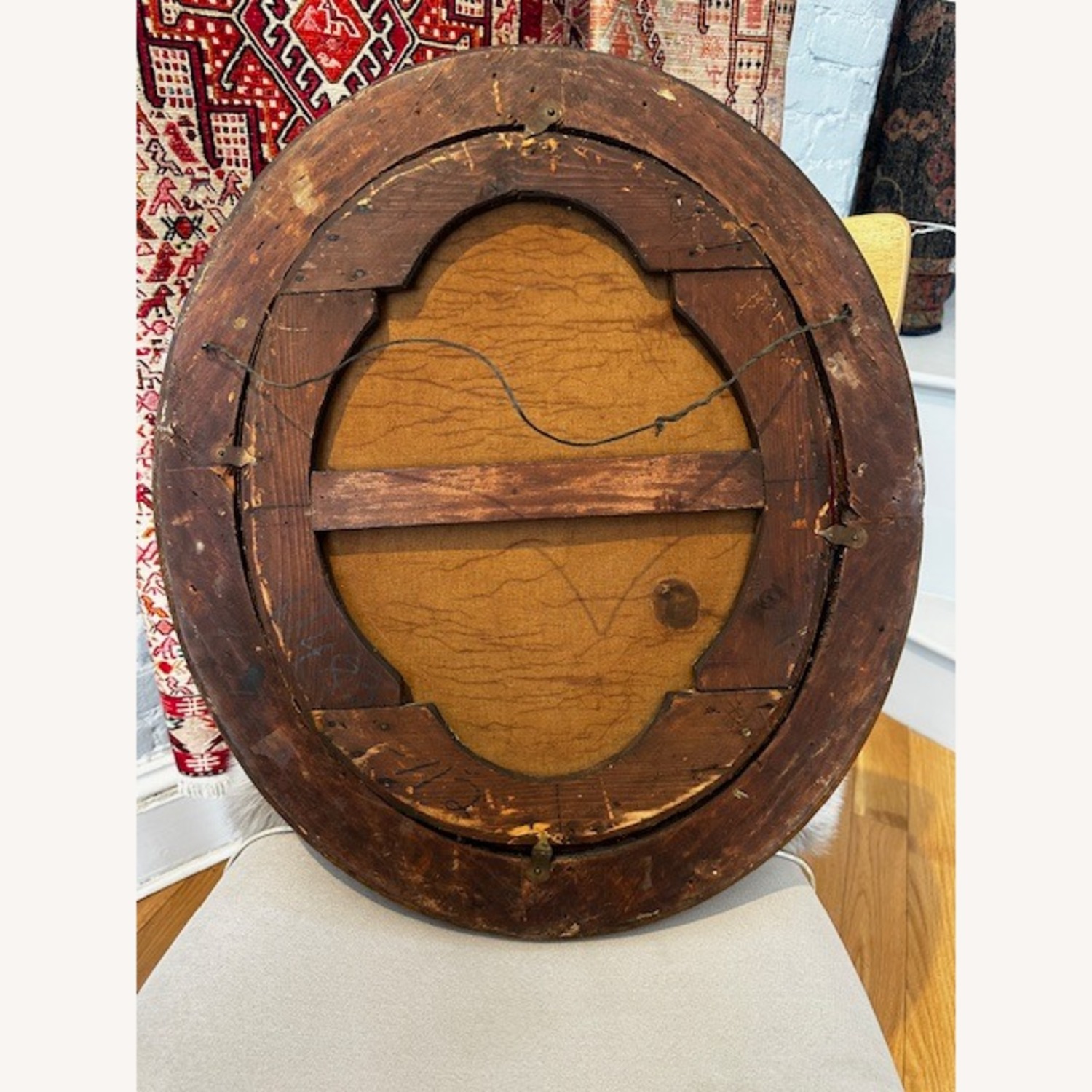 Pair of Original Antique Oil on Canvas Painting - image-9