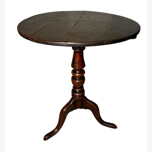 Used 18th Century English Oak Round Tripod Table for sale on AptDeco