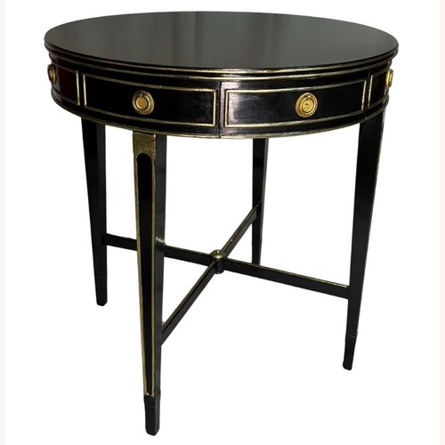 Used Vintage English Drum Table Tete De Negra for sale on AptDeco